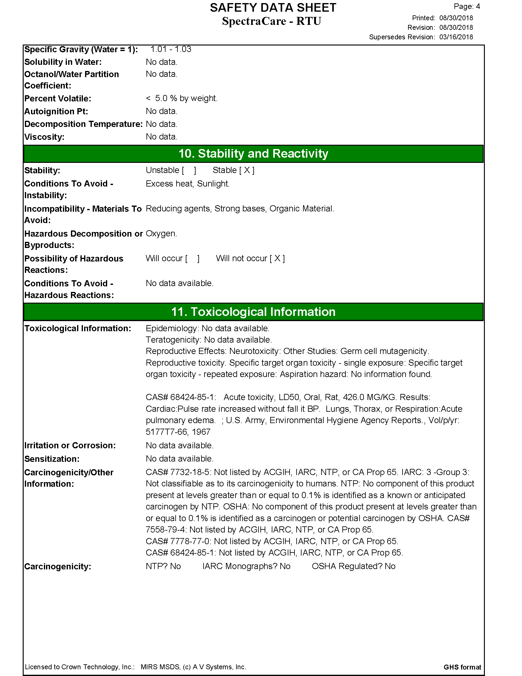 SpectraCare RTU_SDS-Full_Page_4